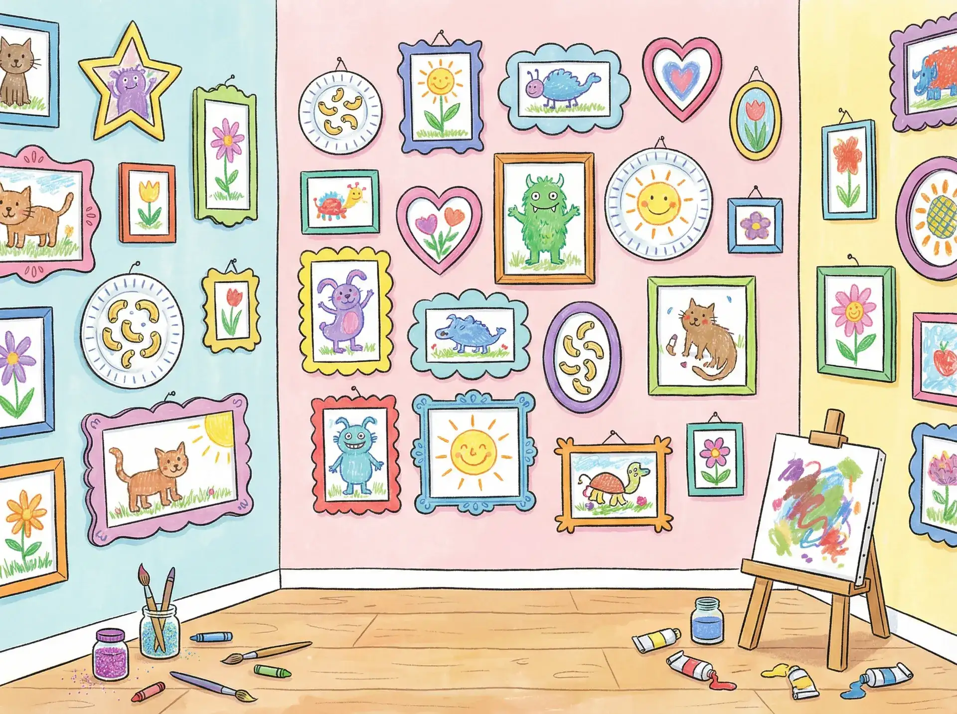 小朋友的彩色画作 - 飞极速在线电视剧 创意展示